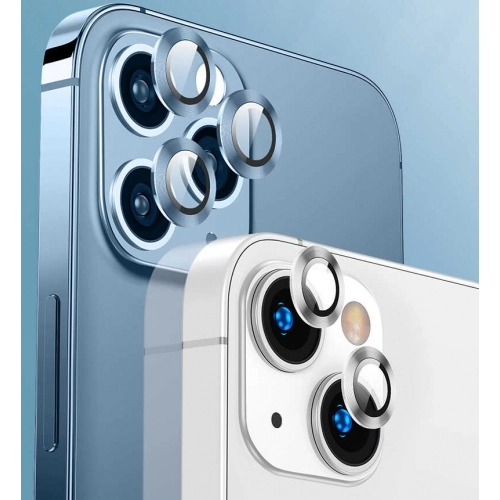 Apple iPhone 13 Pro (6.1) Kamera Lens Koruyucu CL-02 - Gümüş