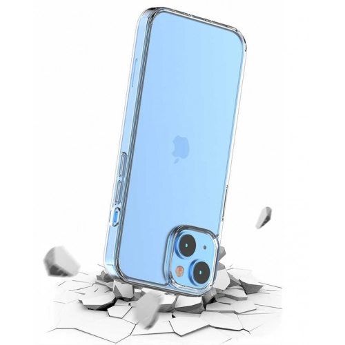 Apple iPhone 14 Plus (6.7) Kılıf Lux Korumalı Kenarları Silikon Arkası Sert Coss Kapak - Şeffaf