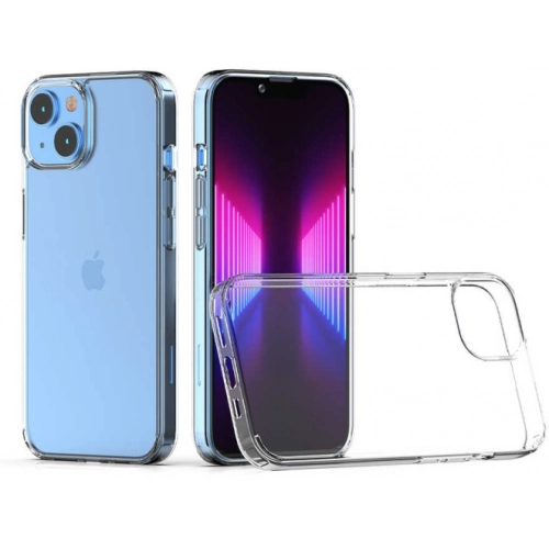 Apple iPhone 14 Plus (6.7) Kılıf Lux Korumalı Kenarları Silikon Arkası Sert Coss Kapak - Şeffaf