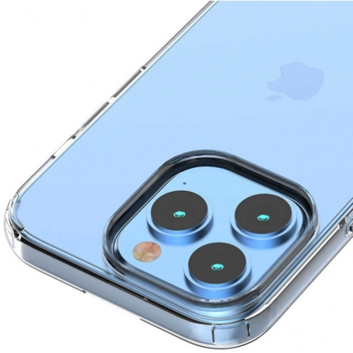 Apple iPhone 14 Pro Max (6.7) Kılıf Lux Korumalı Kenarları Silikon Arkası Sert Coss Kapak - Şeffaf