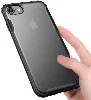 Apple iPhone 7 Kılıf Volks Serisi Kenarları Silikon Arkası Şeffaf Sert Kapak - Lacivert