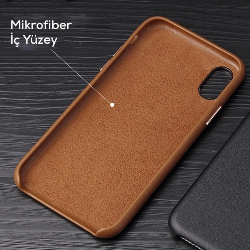 Apple iPhone 8 Plus Kılıf İçi Kadife Kaymaz Deri Alt Kısmı Açık Eyzi Kapak - Pembe
