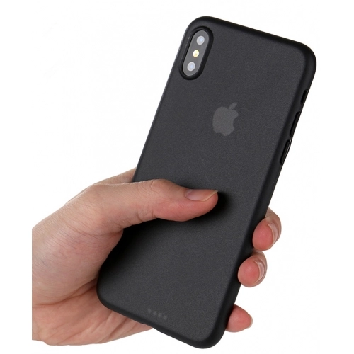 Apple iPhone X Kılıf Mat Şeffaf Esnek Kaliteli Ultra İnce PP Silikon - Gri