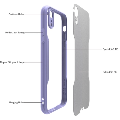 Apple iPhone Xr Kılıf Renkli Silikon Kamera Lens Korumalı Şeffaf Parfe Kapak - Kırmızı