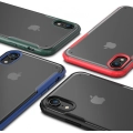 Apple iPhone Xr Kılıf Volks Serisi Kenarları Silikon Arkası Şeffaf Sert Kapak - Lacivert