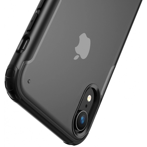 Apple iPhone Xr Kılıf Volks Serisi Kenarları Silikon Arkası Şeffaf Sert Kapak - Lacivert