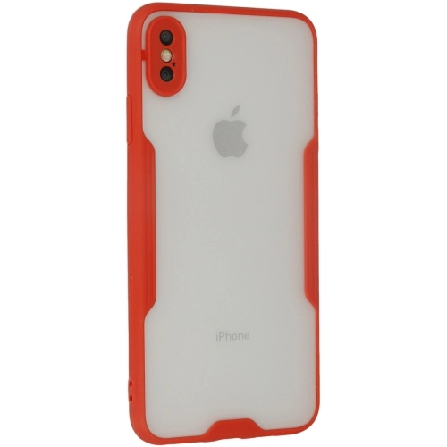 Apple iPhone Xs Max Kılıf Renkli Silikon Kamera Lens Korumalı Şeffaf Parfe Kapak - Lacivert