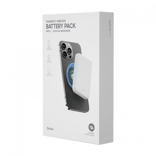 Benks Magsafe Magnetic Slim Powerbank 10000 mAh MP03 - Siyah