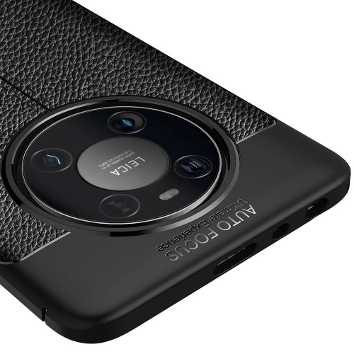 Huawei Mate 40 Pro Kılıf Deri Görünümlü Lüks Parmak İzi Bırakmaz Niss Silikon Kapak - Lacivert