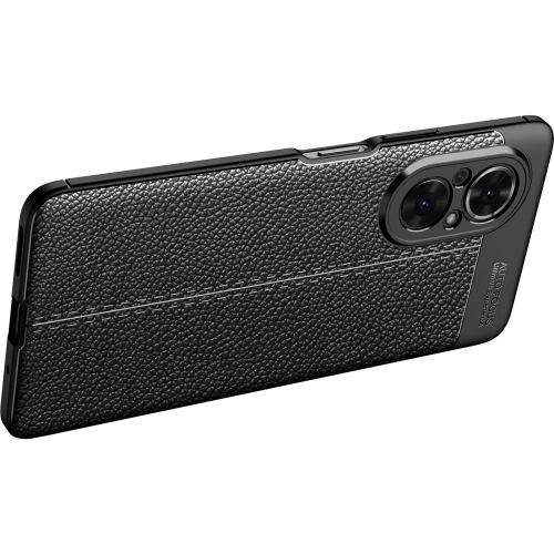 Huawei Nova 9 SE Kılıf Deri Görünümlü Lüks Parmak İzi Bırakmaz Niss Silikon Kapak - Lacivert