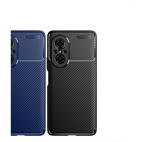 Huawei Nova 9 SE Kılıf Silikon Parmak İzi Bırakmayan Karbon Soft Negro Kapak - Lacivert