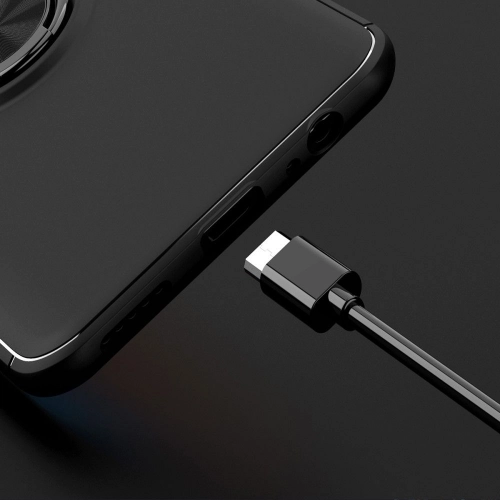 Huawei P Smart 2021 Kılıf Renkli Silikon Yüzüklü Standlı Auto Focus Ravel Kapak - Rose Gold