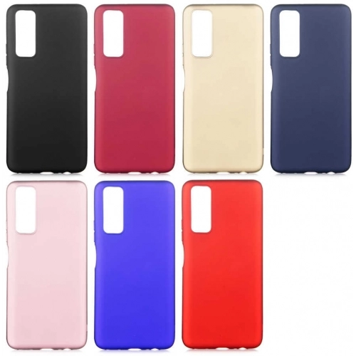 Huawei P Smart 2021 Kılıf İnce Soft Mat Renkli Esnek Silikon Kapak - Rose Gold