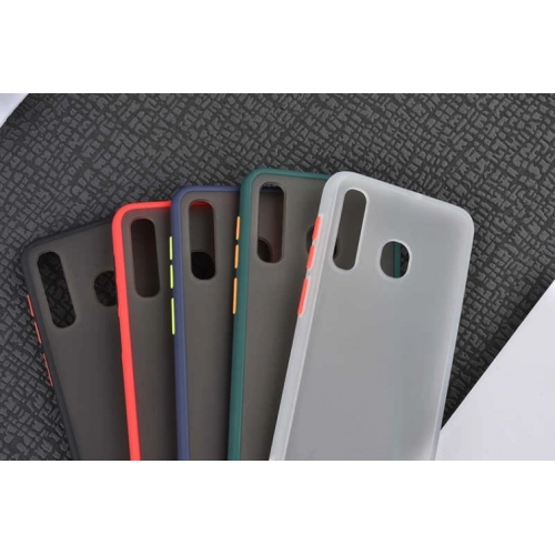 Huawei P30 Lite Kılıf Exlusive Arkası Mat Tam Koruma Darbe Emici - Kırmızı