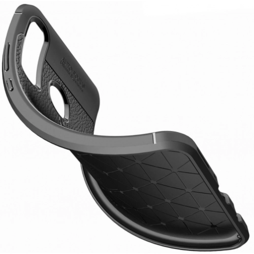 Huawei P30 Lite Kılıf Deri Görünümlü Lüks Parmak İzi Bırakmaz Niss Silikon Kapak - Lacivert