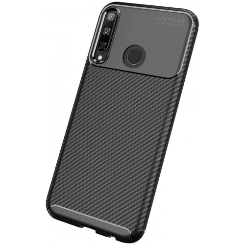 Huawei P40 Lite E Kılıf Silikon Parmak İzi Bırakmayan Karbon Soft Negro Kapak - Lacivert