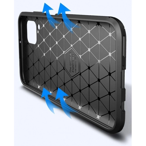 Huawei P40 Lite Kılıf Silikon Parmak İzi Bırakmayan Karbon Soft Negro Kapak - Lacivert