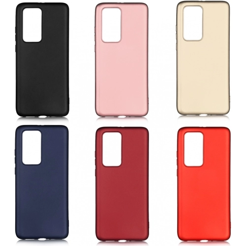 Huawei P40 Pro Kılıf İnce Soft Mat Renkli Esnek Silikon Kapak - Kırmızı