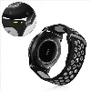 Huawei Watch GT 3 46mm Kordon Spor Silikon Delikli KRD-02 - Kırmızı Siyah