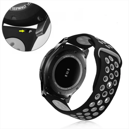 Huawei Watch GT 3 46mm Kordon Spor Silikon Delikli KRD-02 - Beyaz
