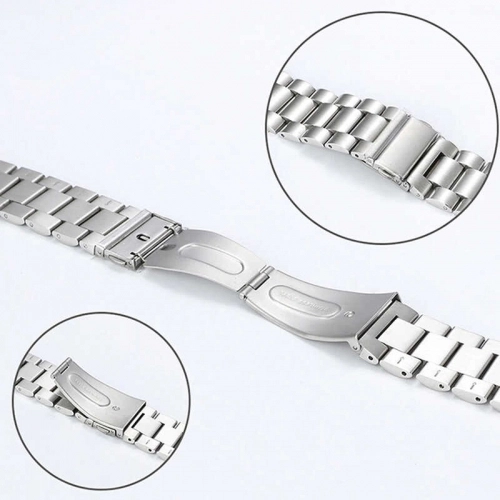 Huawei Watch GT 3 46mm Metal Kordon Klipsli KRD-04 - Gümüş