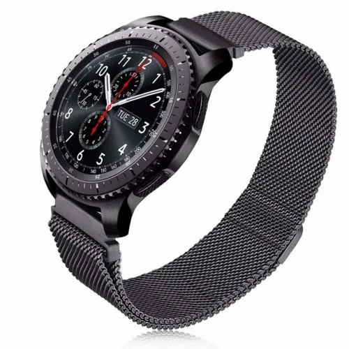 Huawei Watch GT 3 46mm Metal Kordon Tel Örgü İşlemeli KRD-12 - Gri