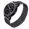Huawei Watch GT 3 46mm Metal Kordon Tel Örgü İşlemeli KRD-12 - Siyah