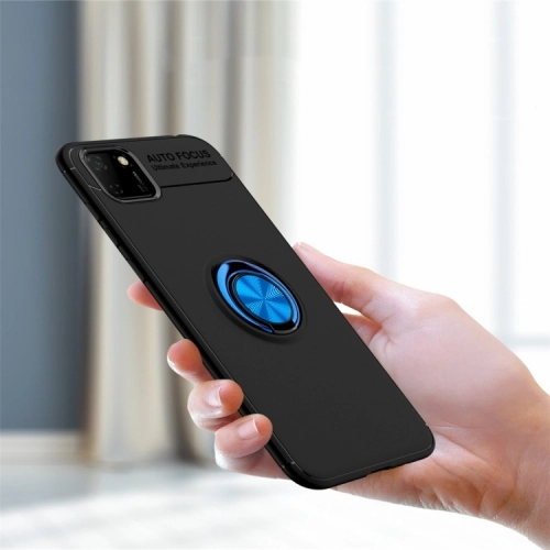 Huawei Y5p Kılıf Renkli Silikon Yüzüklü Standlı Auto Focus Ravel Kapak - Kırmızı