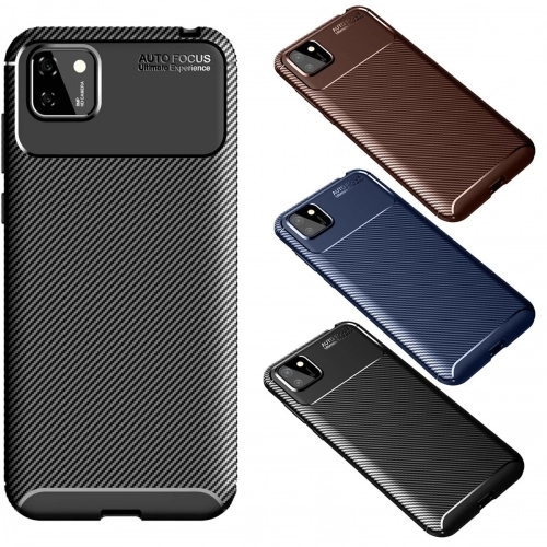 Huawei Y5p Kılıf Silikon Parmak İzi Bırakmayan Karbon Soft Negro Kapak - Lacivert