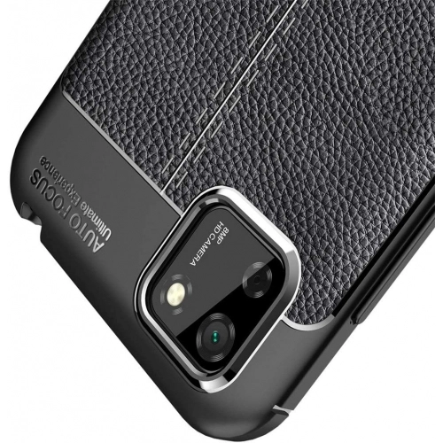 Huawei Y5p Kılıf Deri Görünümlü Lüks Parmak İzi Bırakmaz Niss Silikon Kapak - Lacivert