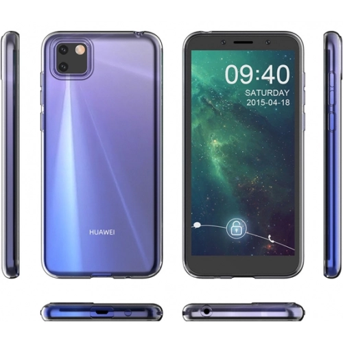 Huawei Y6p Kılıf Kamera Korumalı Esnek Silikon Kapak - Şeffaf