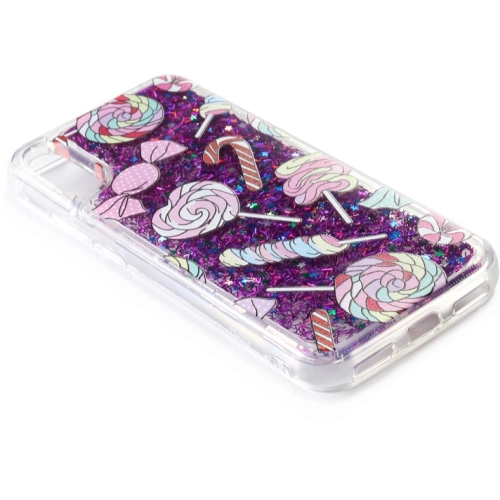 Huawei Y6 2019 Kılıf Sıvılı Simli Silikon Marshmelo Kılıf - Beyaz