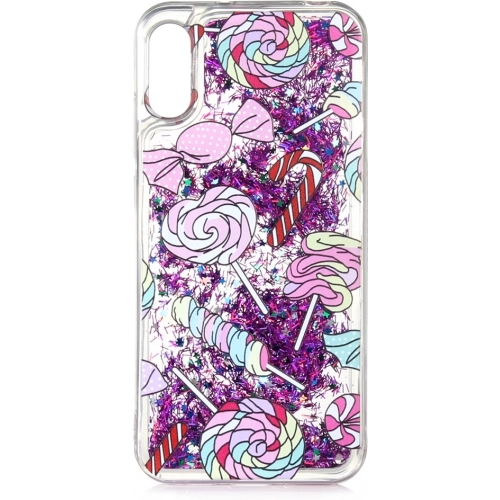 Huawei Y6 2019 Kılıf Sıvılı Simli Silikon Marshmelo Kılıf - Beyaz