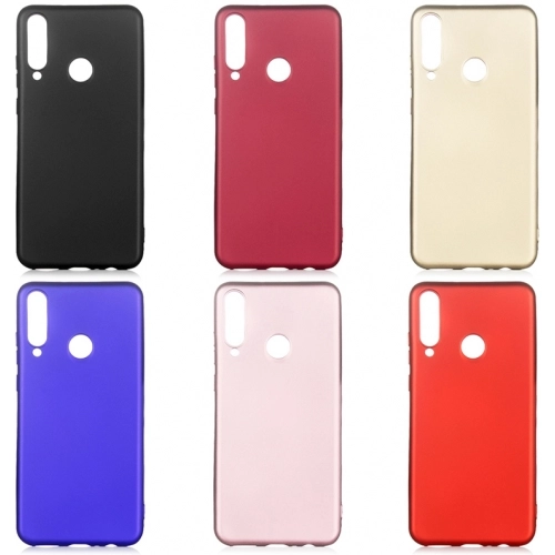 Huawei Y6p Kılıf İnce Soft Mat Renkli Esnek Silikon Kapak - Mürdüm