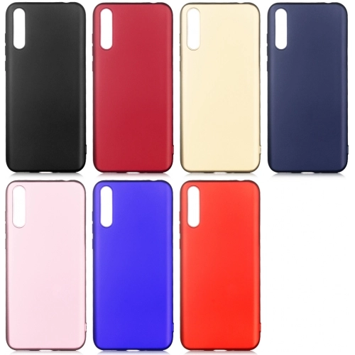 Huawei Y8p Kılıf İnce Soft Mat Renkli Esnek Silikon Kapak - Rose Gold