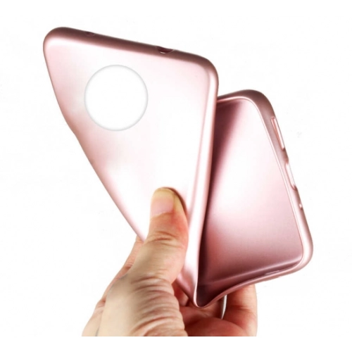 Infinix Note 7 Kılıf İnce Soft Mat Renkli Esnek Silikon Kapak - Rose Gold