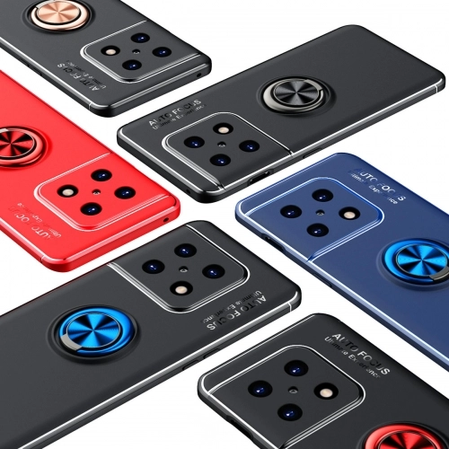 OnePlus 10 Pro Kılıf Renkli Silikon Yüzüklü Standlı Auto Focus Ravel Kapak - Rose Gold