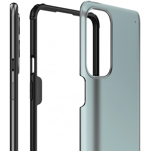 OnePlus 9 Kılıf Volks Serisi Kenarları Silikon Arkası Şeffaf Sert Kapak - Lacivert