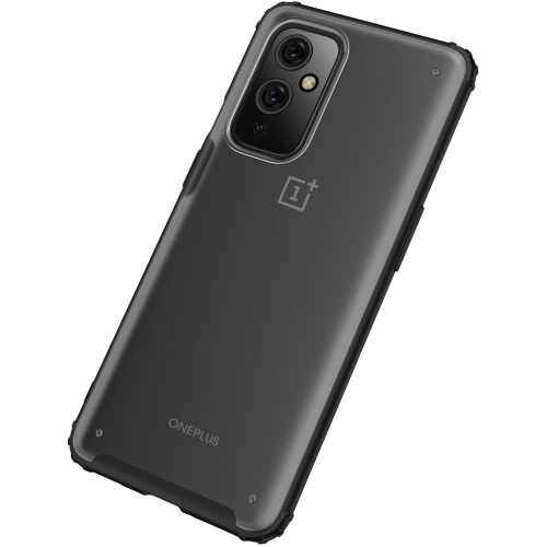 OnePlus 9 Kılıf Volks Serisi Kenarları Silikon Arkası Şeffaf Sert Kapak - Lacivert
