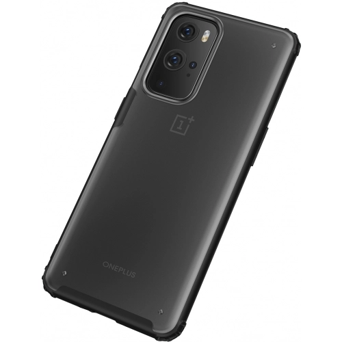 OnePlus 9 Pro Kılıf Volks Serisi Kenarları Silikon Arkası Şeffaf Sert Kapak - Lacivert