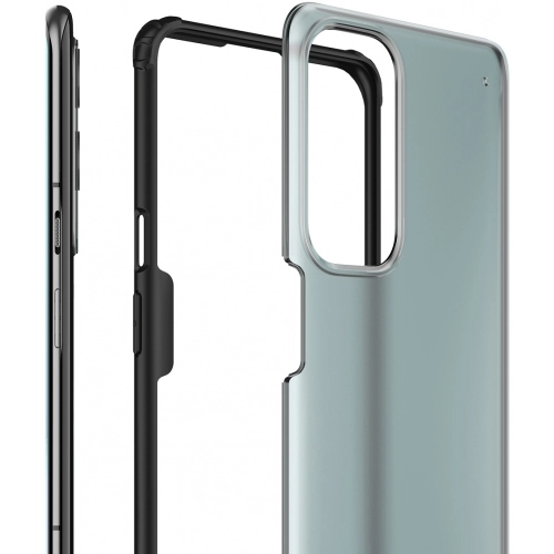 OnePlus 9 Pro Kılıf Volks Serisi Kenarları Silikon Arkası Şeffaf Sert Kapak - Lacivert