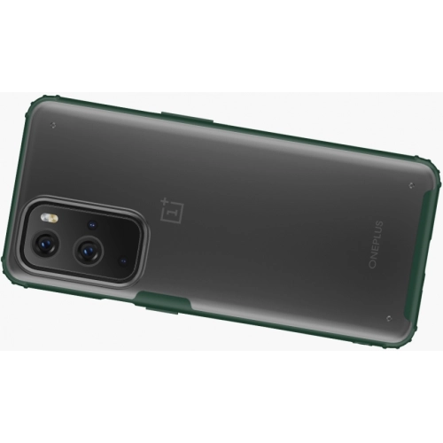 OnePlus 9 Pro Kılıf Volks Serisi Kenarları Silikon Arkası Şeffaf Sert Kapak - Lacivert