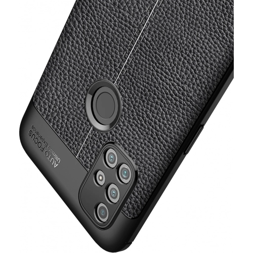 OnePlus Nord N10 Kılıf Deri Görünümlü Lüks Parmak İzi Bırakmaz Niss Silikon Kapak - Lacivert