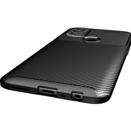 OnePlus Nord N100 Kılıf Silikon Parmak İzi Bırakmayan Karbon Soft Negro Kapak - Lacivert