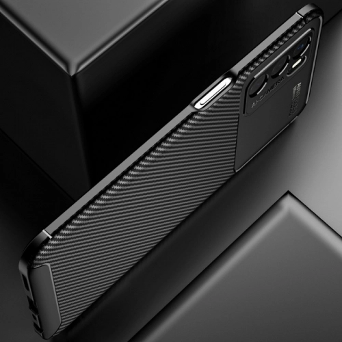 Oppo A16 Kılıf Silikon Parmak İzi Bırakmayan Karbon Soft Negro Kapak - Lacivert