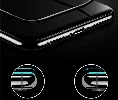 Oppo A9 2020 Ekran Koruyucu Fiber Tam Kaplayan Nano - Siyah