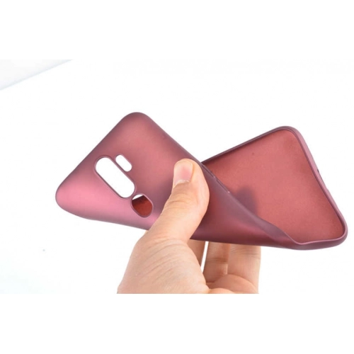 Oppo A5 2020 Kılıf İnce Soft Mat Renkli Esnek Silikon Kapak - Mürdüm