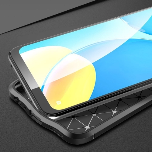 Oppo A54 Kılıf Deri Görünümlü Lüks Parmak İzi Bırakmaz Niss Silikon Kapak - Lacivert