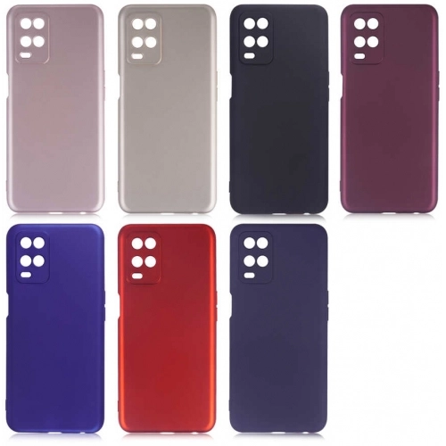 Oppo A54 Kılıf İnce Soft Mat Renkli Esnek Silikon Kapak - Gold