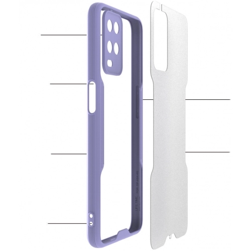 Oppo A54 Kılıf Renkli Silikon Kamera Lens Korumalı Şeffaf Parfe Kapak - Pembe